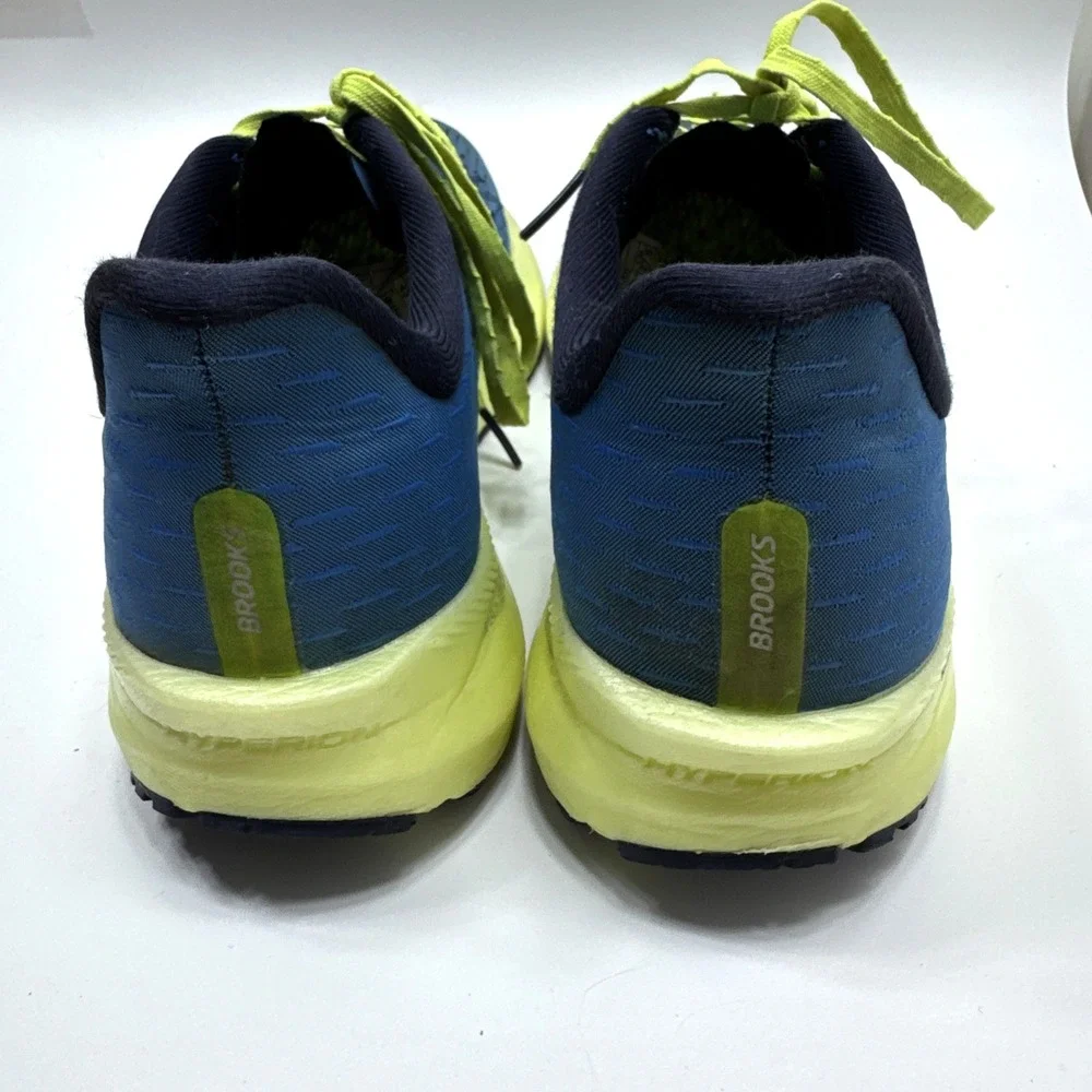 Brooks Shoes Men US 9.5 Hyperion Tempo Blue Nightlife Yellow 1103391D491